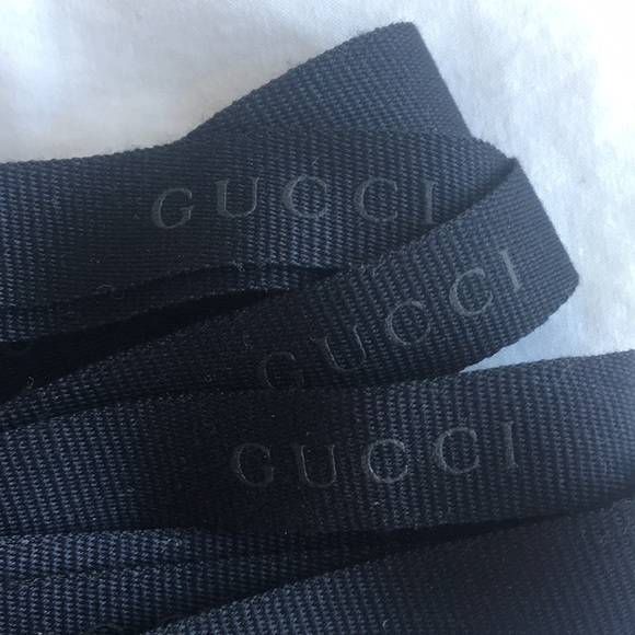 GUCCI Black Ribbon With Black GUCCI Logo - Picture 4 of 6